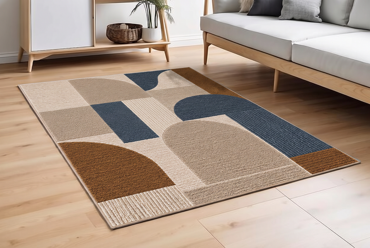 Architectural Arch Collage Rug, hand-tufted wool rug