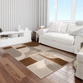 Warm Neutral Teardrop & Arch Rug, hand-tufted wool rug