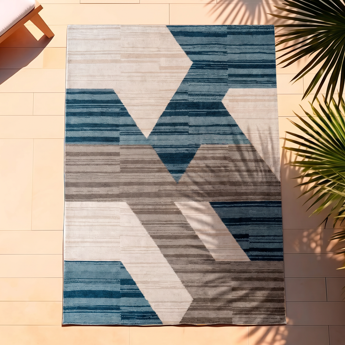 Modern Abstract Geometric Rug, hand-tufted wool rug