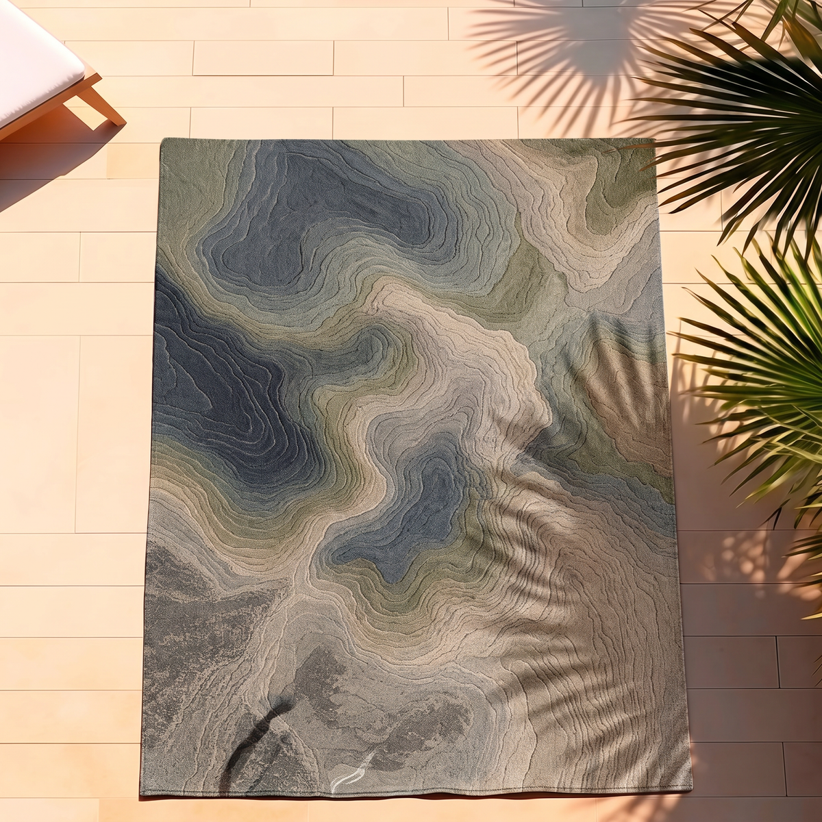 Soft Basin Contour Rug, hand-tufted wool rug