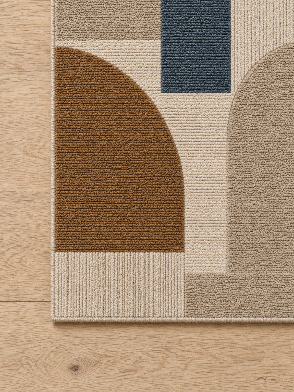 Architectural Arch Collage Rug, hand-tufted wool rug, close-up view